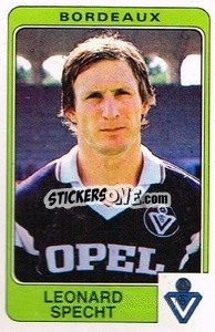 Sticker Leonard Specht - Football France 1985-1986 n. 46 - Panini