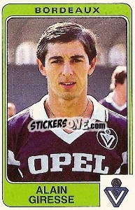Figurina Alain Giresse - Football France 1985-1986 n. 53 - Panini