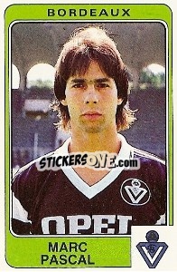 Sticker Marc Pascal - Football France 1985-1986 n. 57 - Panini