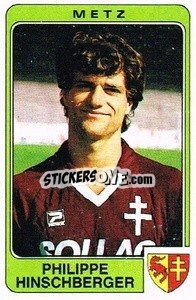 Figurina Philippe Hinschberger - Football France 1985-1986 n. 158 - Panini