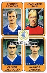 Sticker Leonce Lavagne / Jean-Marie Palu / Olivier Dall'Oglio / Patrice Cabanel - Football France 1985-1986 n. 342 - Panini