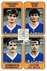Cromo Frederic Zago / Denis Elie / Dominique barberat / Victor Da Silva - Football France 1985-1986 n. 343 - Panini