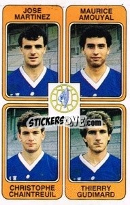 Sticker Jose Martinez / Maurice Amouyal / Christophe Chaintreuil / Thierry Gudimard - Football France 1985-1986 n. 344 - Panini