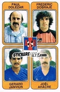 Sticker Paul Dolezar / Frederic Dobraje / Gerard Janvion / Joel Amache - Football France 1985-1986 n. 345 - Panini