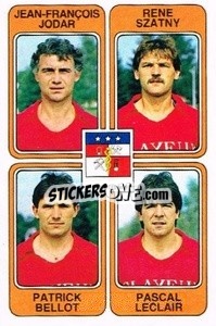 Sticker Jean-Francois Jodar / Rene Szatny / Patrick Bellot / Pascal Leclair - Football France 1985-1986 n. 372 - Panini