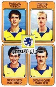 Sticker Pascal Fisson / Pierre Covac / Georges Martinez / Dominique Carlier - Football France 1985-1986 n. 391 - Panini
