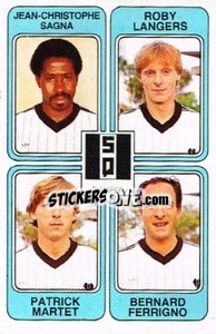 Sticker Jean-Christophe Sagna / Roby Langers / Patrick Martet / Bernard Ferrigno - Football France 1985-1986 n. 443 - Panini