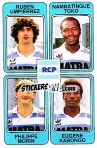 Sticker Ruben Umpierrez / Nambatingue Toko / Philippe Morin / Eugene Kabongo - Football France 1985-1986 n. 446 - Panini