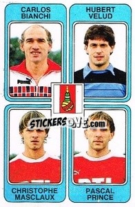 Cromo Carlos Bianchi / Hubert Velud / Christophe Masclaux / Pascal Prince - Football France 1985-1986 n. 447 - Panini