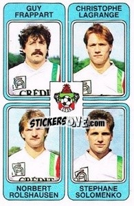 Sticker Guy Frappart / Christophe Lagrange / Norbert Rolshausen / Stephane Solomenko - Football France 1985-1986 n. 455 - Panini