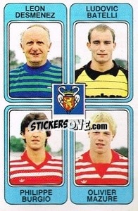Sticker Leon Desmenez / Ludovic Batelli / Philippe Burgio / Olivier Mazure - Football France 1985-1986 n. 456 - Panini