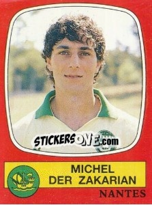Figurina Michel Der Zakarian - Football France 1986-1987 n. 182 - Panini