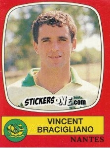 Sticker Vincent Bracigliano - Football France 1986-1987 n. 185 - Panini