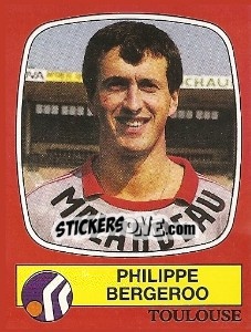Sticker Philippe Bergeroo - Football France 1986-1987 n. 306 - Panini