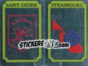 Sticker Ecusson Saint-Dizier / Strasbourg - Football France 1986-1987 n. 328 - Panini