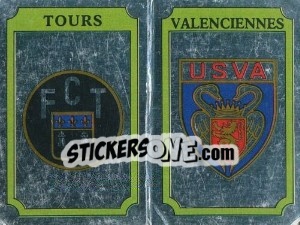 Sticker Ecusson Tours / Valenciennes - Football France 1986-1987 n. 329 - Panini
