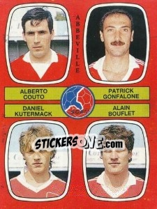 Sticker Alberto Couto / Patrick Gonfalone / Daniel Kutermack / Alain Bouflet - Football France 1986-1987 n. 332 - Panini