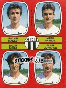 Cromo Rachel Maillet / Marc Savrot / Nagib Mehli / Alain Larvaron - Football France 1986-1987 n. 337 - Panini