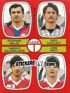 Sticker Stephane Bialas / Eddy Caullery / Fabrice Delargillere / Jose Pinot - Football France 1986-1987 n. 339 - Panini