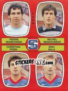 Sticker Pierre Mankowski / Michel Benoussan / Christian Pesin / Eric Bala - Football France 1986-1987 n. 342 - Panini