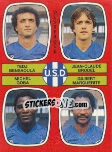 Sticker Tedj Bensaoula / Jean-Claude Brodel / Michel Goba / Gilbert Marguerite - Football France 1986-1987 n. 347 - Panini