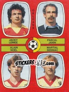 Sticker Jacky Lemee / Pascal Janin / Alain Noel / Martial Sesniac - Football France 1986-1987 n. 360 - Panini