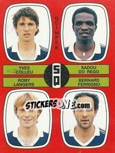 Figurina Yves Colleu / Sadou Do Rego / Roby Langers / Bernard Ferrigno - Football France 1986-1987 n. 365 - Panini
