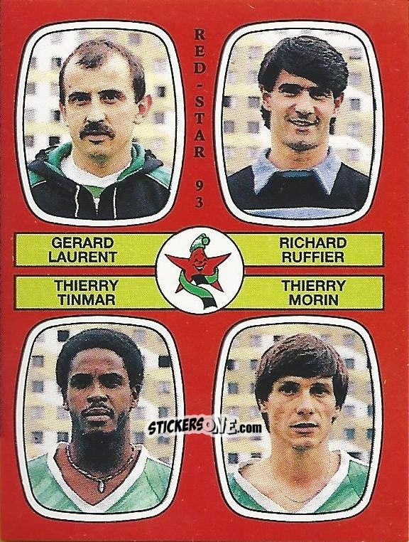 Cromo Gerard Laurent / Richard Ruffier / Thierry Tinmar / Thierry Morin - Football France 1986-1987 n. 366 - Panini