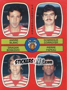 Cromo Andre Blanc / Dominique Corroyer / Dragan Boskovic / Pierre Papeau - Football France 1986-1987 n. 383 - Panini