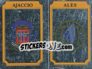 Sticker Ecusson Ajaccio / Olympique Ales - Football France 1986-1987 n. 384 - Panini