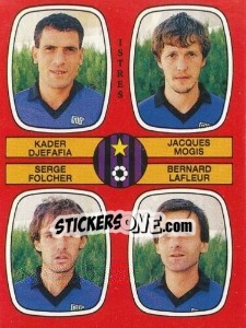 Sticker Kader Djefafia / Jacques Mogis / Serge Folcher / Bernard Lafleur - Football France 1986-1987 n. 418 - Panini