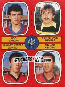 Figurina Ugo Bargas / Pierre-Yves Thomas / Jean-Sylvestre Auniac / Franck N'Dioro - Football France 1986-1987 n. 420 - Panini