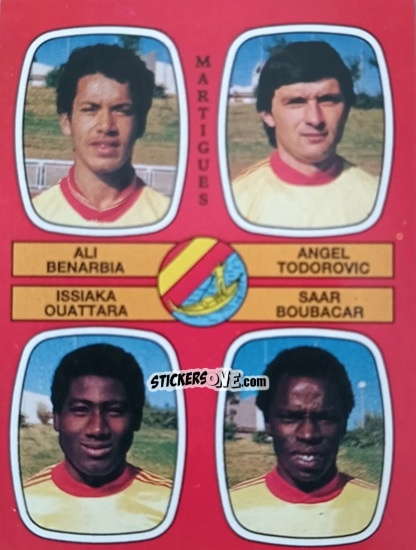 Cromo Ali Benarbia / Angel Todorovic / Issiaka Ouattara / Saar Boubacar - Football France 1986-1987 n. 431 - Panini