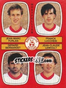 Cromo Jean-Marc Furlan / Franck Lucchesi / Gerard Bernardet / Jean-Claude Lemoult - Football France 1986-1987 n. 436 - Panini