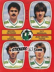 Cromo Michel Estevan / Guy Mengual / Uwe Krause / Jean-Michel Papini - Football France 1986-1987 n. 443 - Panini