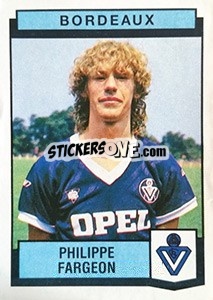 Cromo Philippe Fargeon - Football France 1987-1988 n. 27 - Panini
