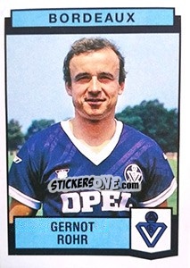 Figurina Gernot Rohr - Football France 1987-1988 - Panini