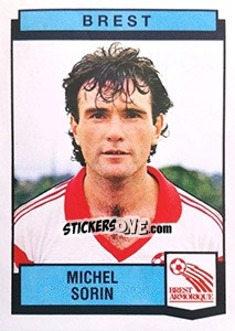Cromo Michel Sorin - Football France 1987-1988 - Panini