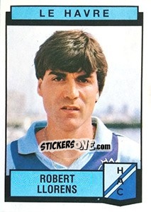 Sticker Robert Llorens - Football France 1987-1988 - Panini