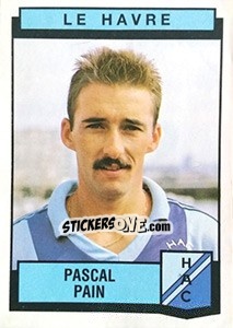 Figurina Pascal Pain - Football France 1987-1988 - Panini