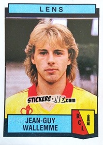 Cromo Jean-Guy Wallemme - Football France 1987-1988 - Panini