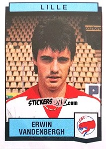 Sticker Erwin Vandenbergh - Football France 1987-1988 - Panini