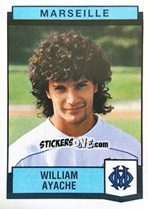 Sticker William Ayache - Football France 1987-1988 - Panini