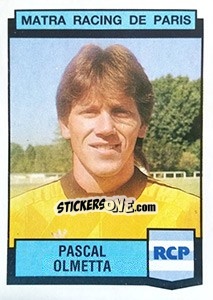 Figurina Pascal Olmetta - Football France 1987-1988 - Panini