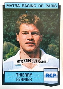 Figurina Thierry Fernier - Football France 1987-1988 - Panini