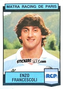 Cromo Enzo Francescoli - Football France 1987-1988 - Panini
