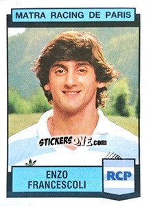 Sticker Enzo Francescoli - Football France 1987-1988 n. 173 - Panini