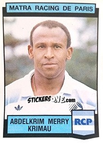 Cromo Abdelkrim Merry Krimau - Football France 1987-1988 - Panini