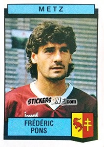 Figurina Frederic Pons - Football France 1987-1988 - Panini