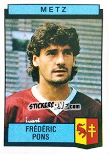 Figurina Frederic Pons - Football France 1987-1988 n. 184 - Panini